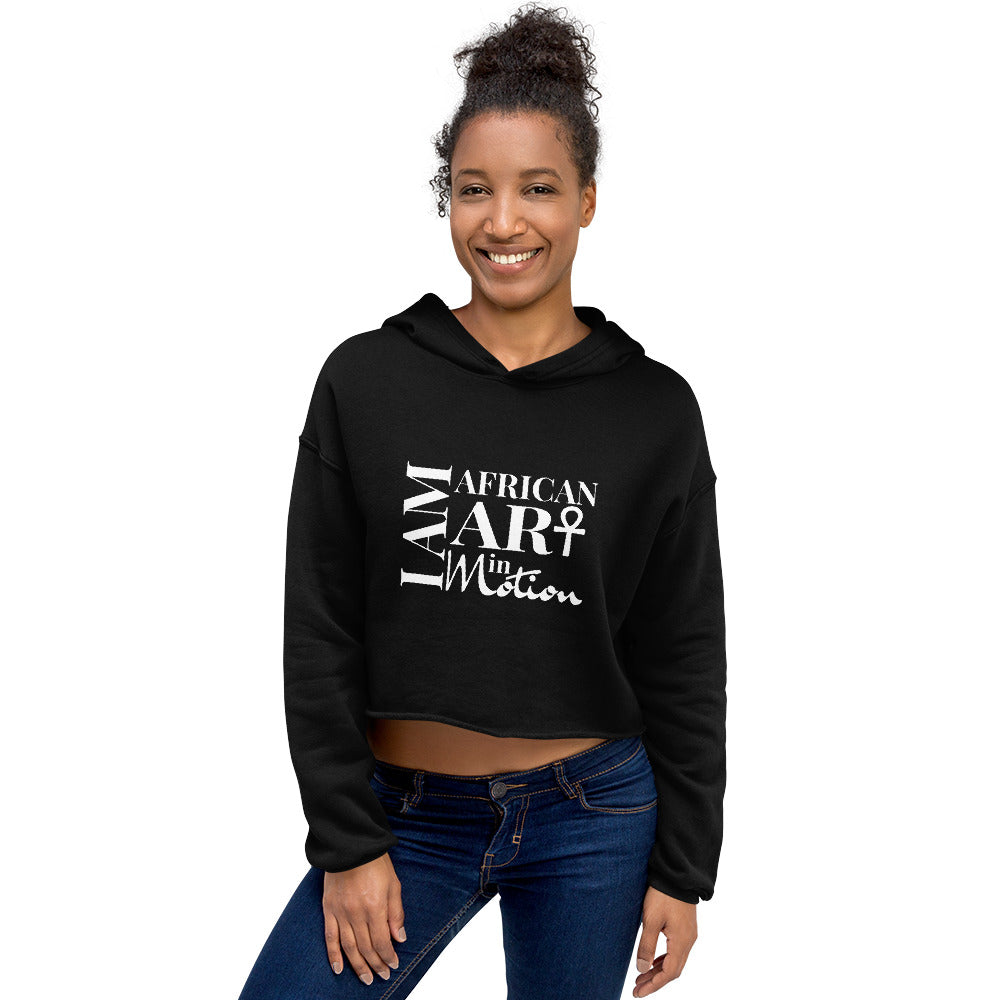 Limited Edition I am African Art in Motion Crop Hoodie